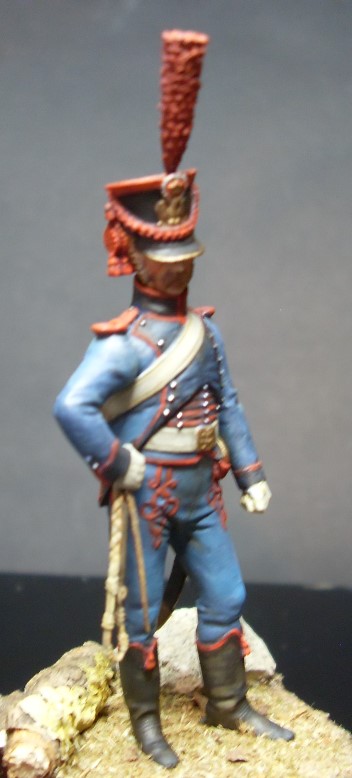 Conducteur ou charretier du train d'artillerie de la Garde en 1809 - figurine Métal Modèle - peintur Sdc11028