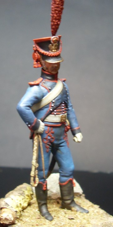 Conducteur ou charretier du train d'artillerie de la Garde en 1809 - figurine Métal Modèle - peintur Sdc11029