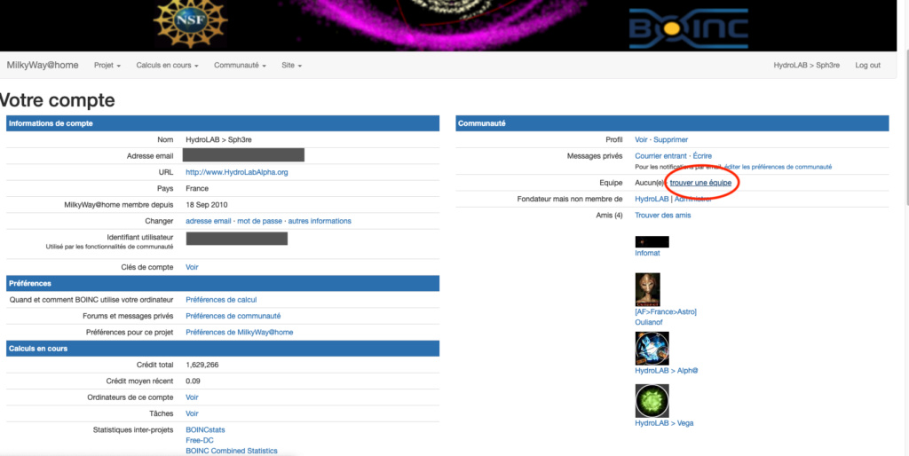 Comment rejoindre l'équipe HydroLAB / BOINC / France Trouve10