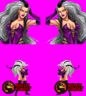 Sindel MK Spriteswap on Silver Banshee Sindel10