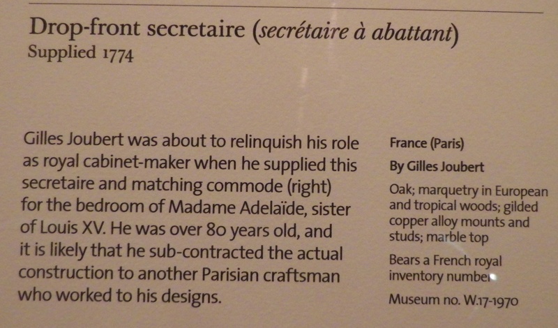 Marie Antoinette, au Victoria and Albert Museum de Londres Anglet33