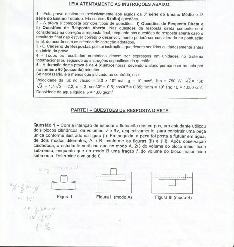 Pagina 1 - OBF - 2016 Nível III 2° fase - Resolvida Prova_10