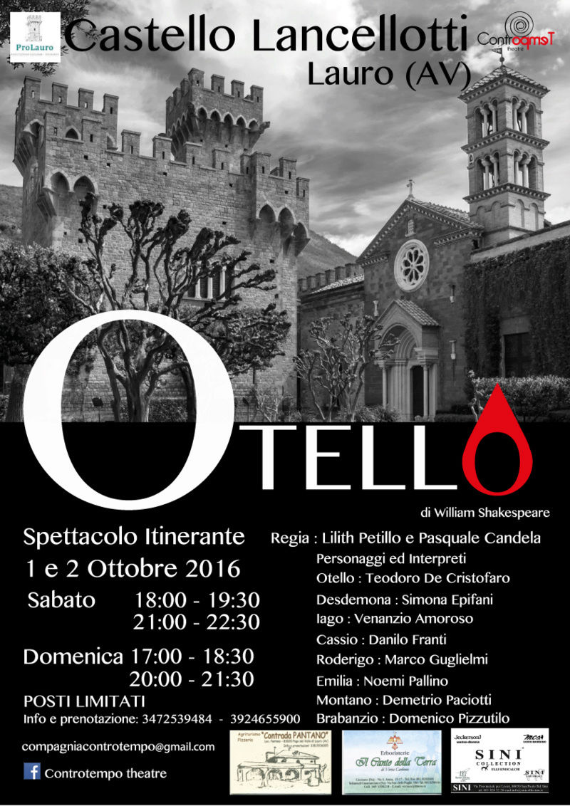 "OTELLO" di W. Shakespeare al Castello Lancellotti di Lauro (Av) Locand10