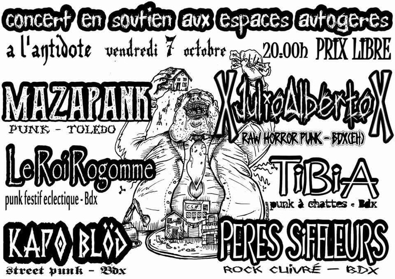 Mazapank + Kapø Blöd + Tibia + XjulioalbertoX + Pères Siffleurs + Le Roi Rogomme @ Bordeaux Receiv10