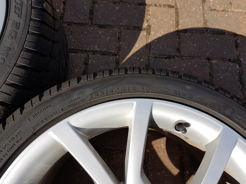 [SOLD] 4 x Winter Tyres & Audi 18” Rims from my Audi A5 20161027