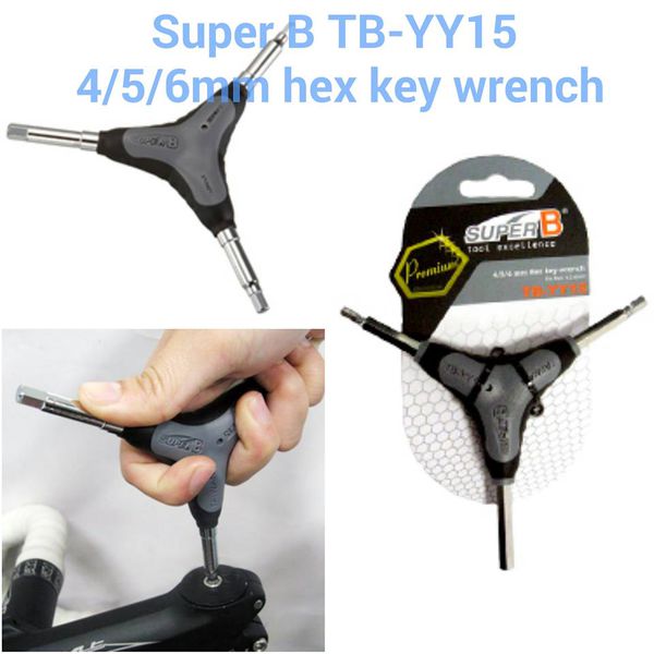 Super B TB-YY15 4/5/6mm Hex key wrench 專業內六角扳手 - HK$53 (購物滿$100 工商寫字樓包速遞送貨) 10381910