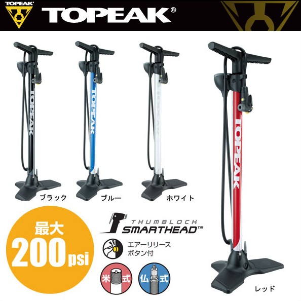 Topeak JoeBlow Race 200PSI (可打管呔)聰明氣嘴和壓力調整鈕氣嘴頭 大地泵 HK$342 - (工商區寫字樓包速遞送貨) 2014-115