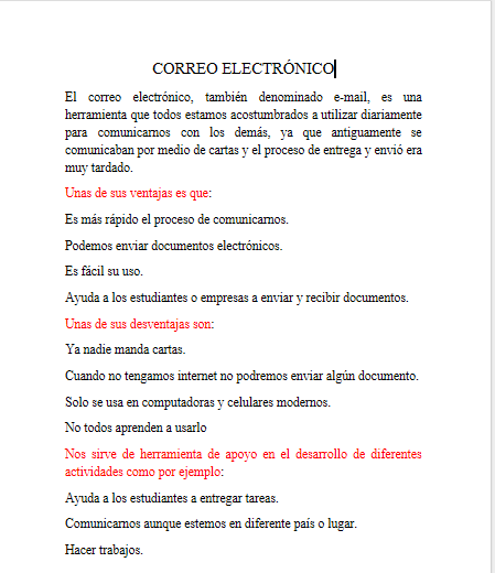 Reporte de correo electronico H11