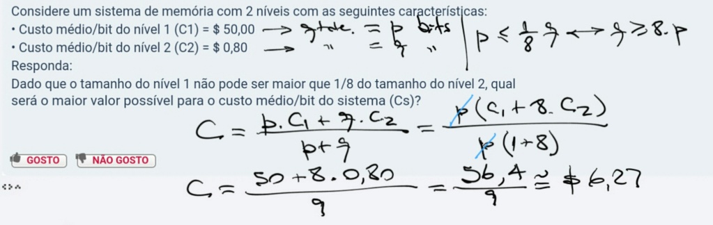 Custo médio/bit do sistema (Cs) ? Scre1228