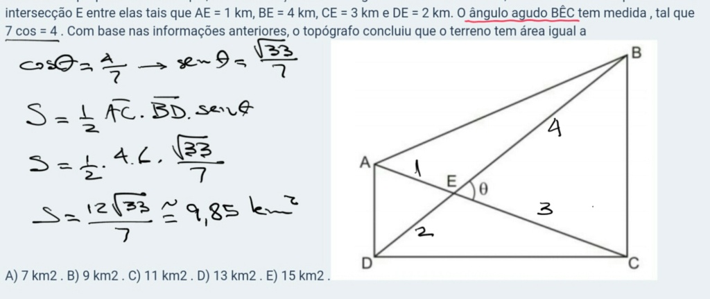 Calcule a área do trapézio . (UNICHRISTUS/2017.2) Scre1234