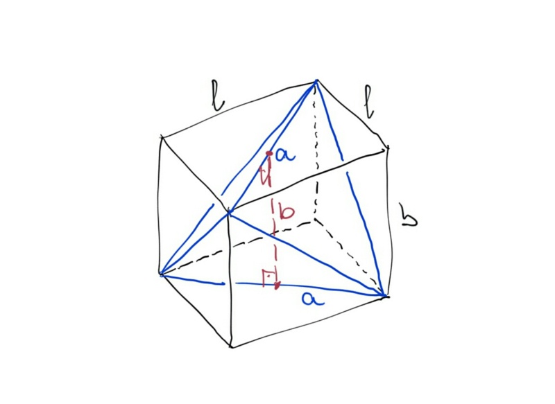 Exprimir o volume do tetraedro em função de arestas  Scre2123