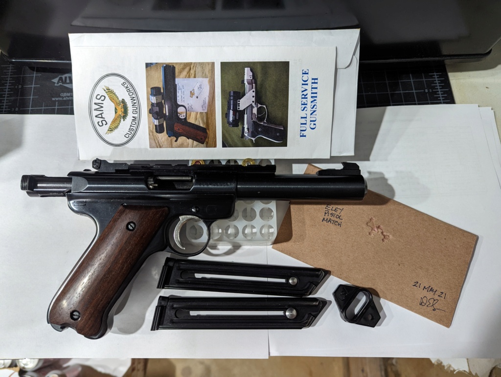 SOLD: Ruger Mark II, 2 Magazines, Rail Installed Pxl_2039