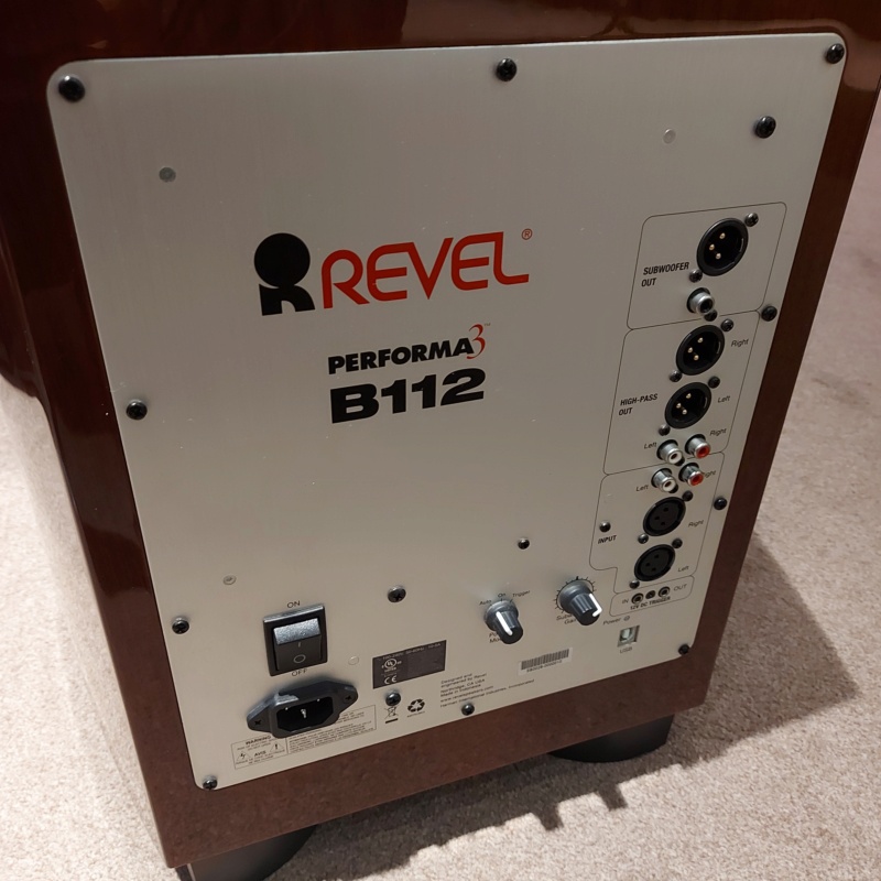 Revel Performa 3 B112 Active Subwoofer Wood SOLD Revel115