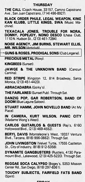 [24/07/86] Club Lingerie - Los Angeles, California, USA. 1986_015