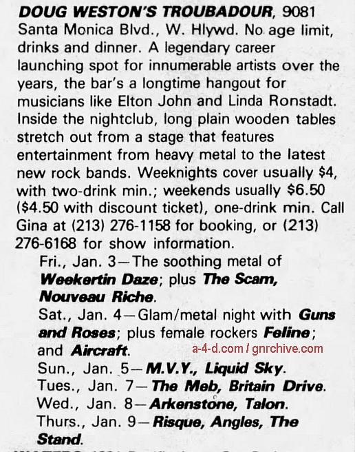 1986.01.04 - The Troubadour, LA, USA 1986_019