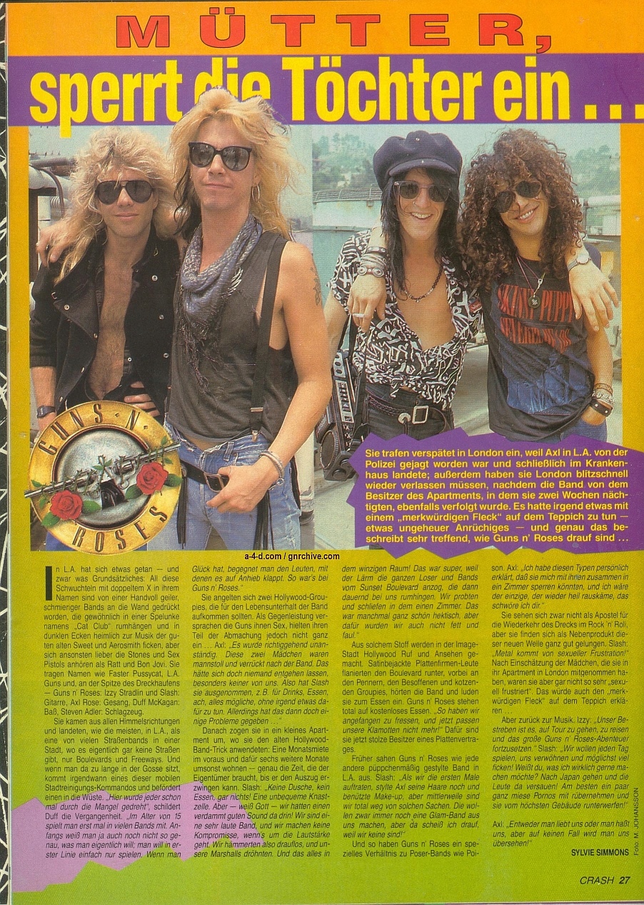 1987.09.DD - Crash (Germany) - Mothers, Lock Up Your Daughters... (Axl, Slash, Izzy, Duff) 1987-017