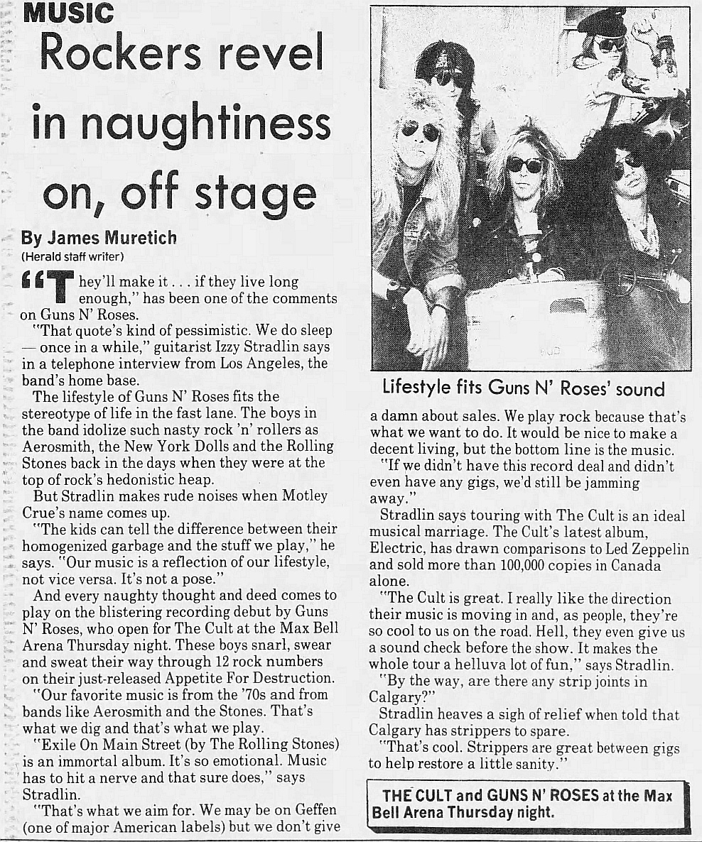 1987.08.21 - The Calgary Herald - Rockers revel in naughtiness on, off stage (Izzy) 1987_011