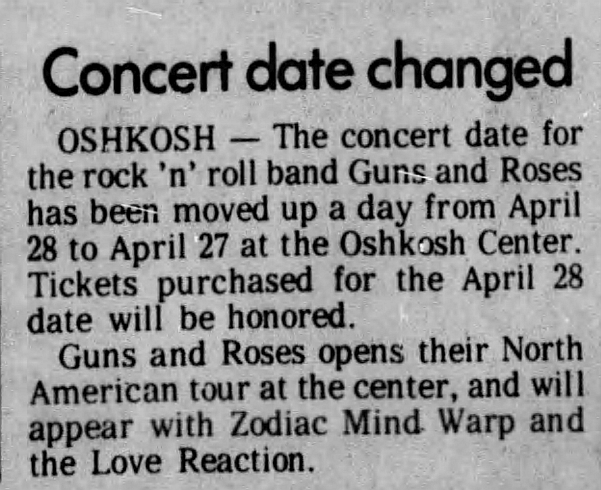 1988.04.27 - Oshkosh Center, Oshkosh, USA 1988_014