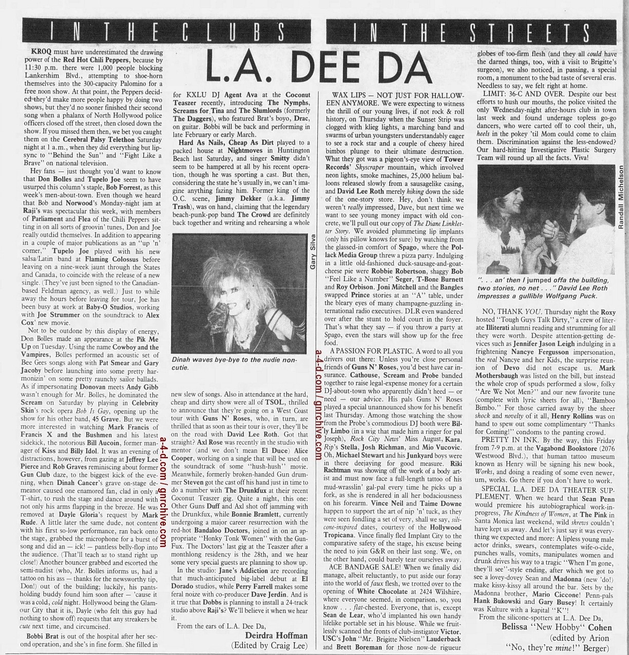 1988.01.29 - L.A. Weekly - L.A. Dee Da [Axl/Drunk Fux/Show at the Cathouse] 1988_070