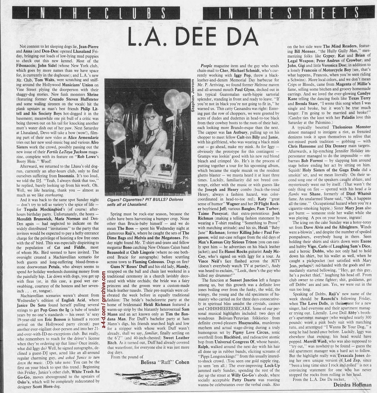 1988.06.03 - L.A. Weekly - L.A. Dee Da [Duff's wedding] 1988_083