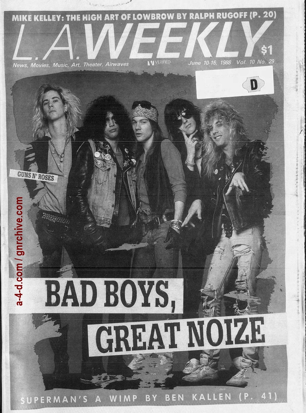 1988.06.10 - L.A. Weekly - Bad Boys, Great Noize (Axl, Slash, Duff) 1988_095