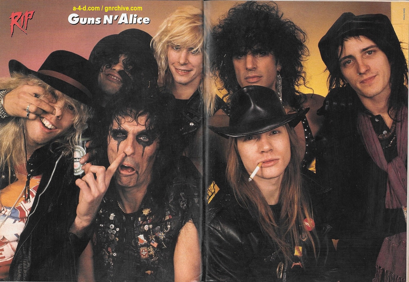 1988.06.DD - RIP Magazine - Guns N' Roses On The Stairway To Rock Heaven (Axl, Slash, Izzy, Duff) 1988_108