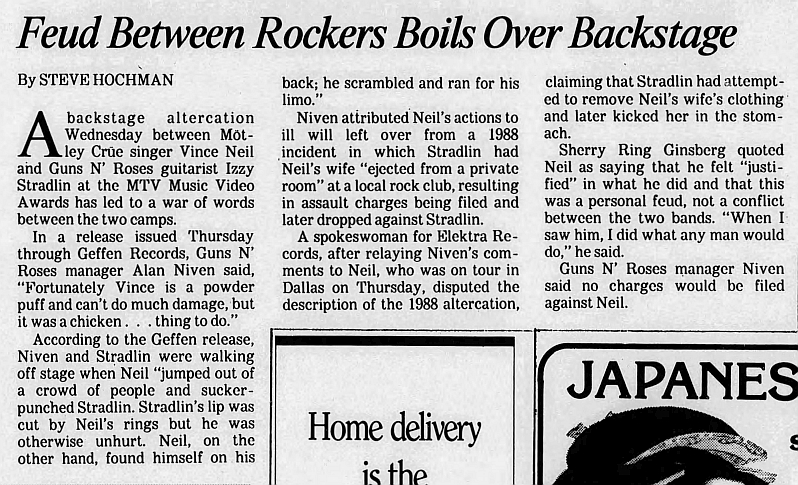 1989.09.08 - Los Angeles Times - Feud Between Rockers Boils Over Backstage at MTV Awards 1989_010