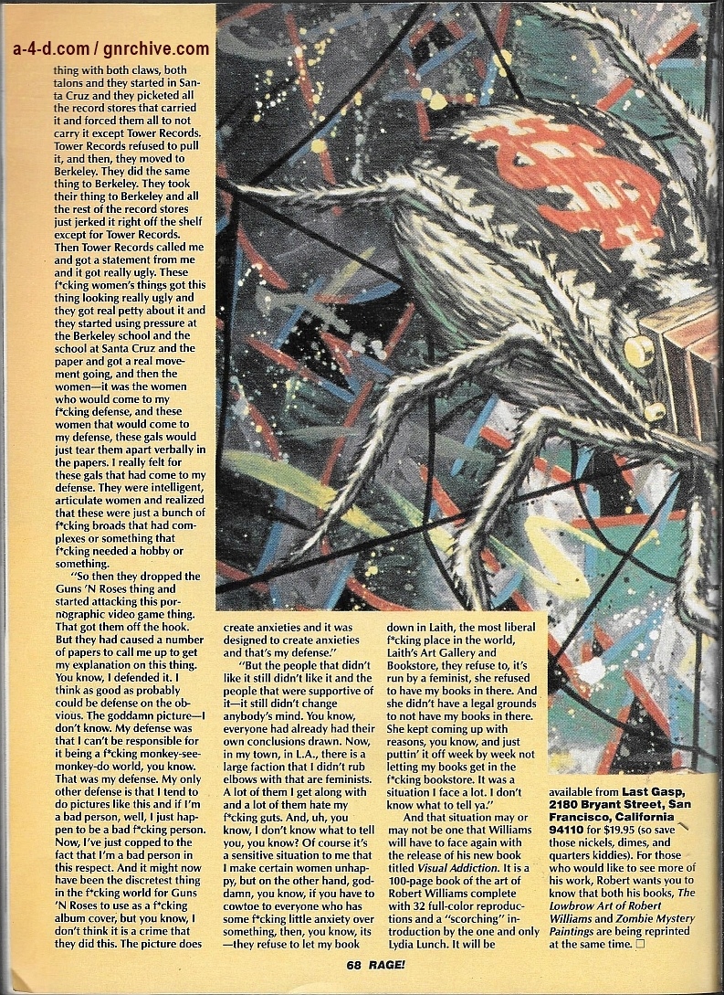 1990.05.DD - Rage Magazine - Robert Williams: Fouling The Art World's Nest Since 1957 1990_051