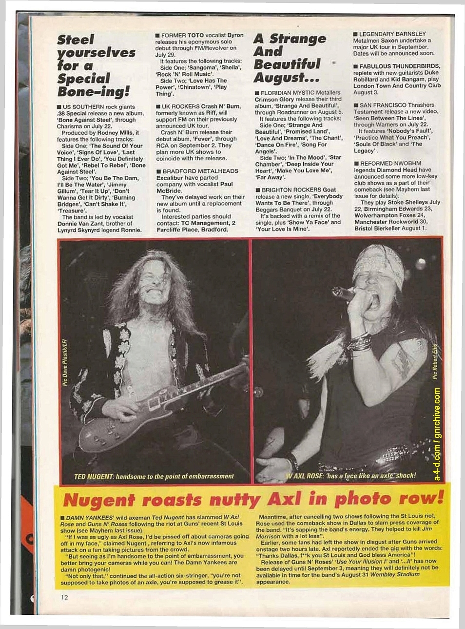 1991.07.20 - Kerrang - Singlez/GN'R latest news update: no 'Illusion' 'til September? 1991-019