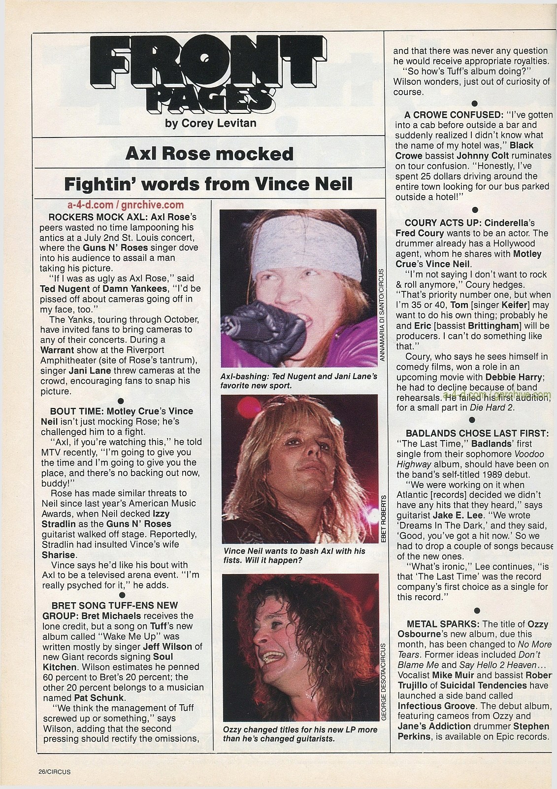 1991.10.31 - Circus - Axl Rose mocked/Fightin’ words from Vince Neil 1991-110