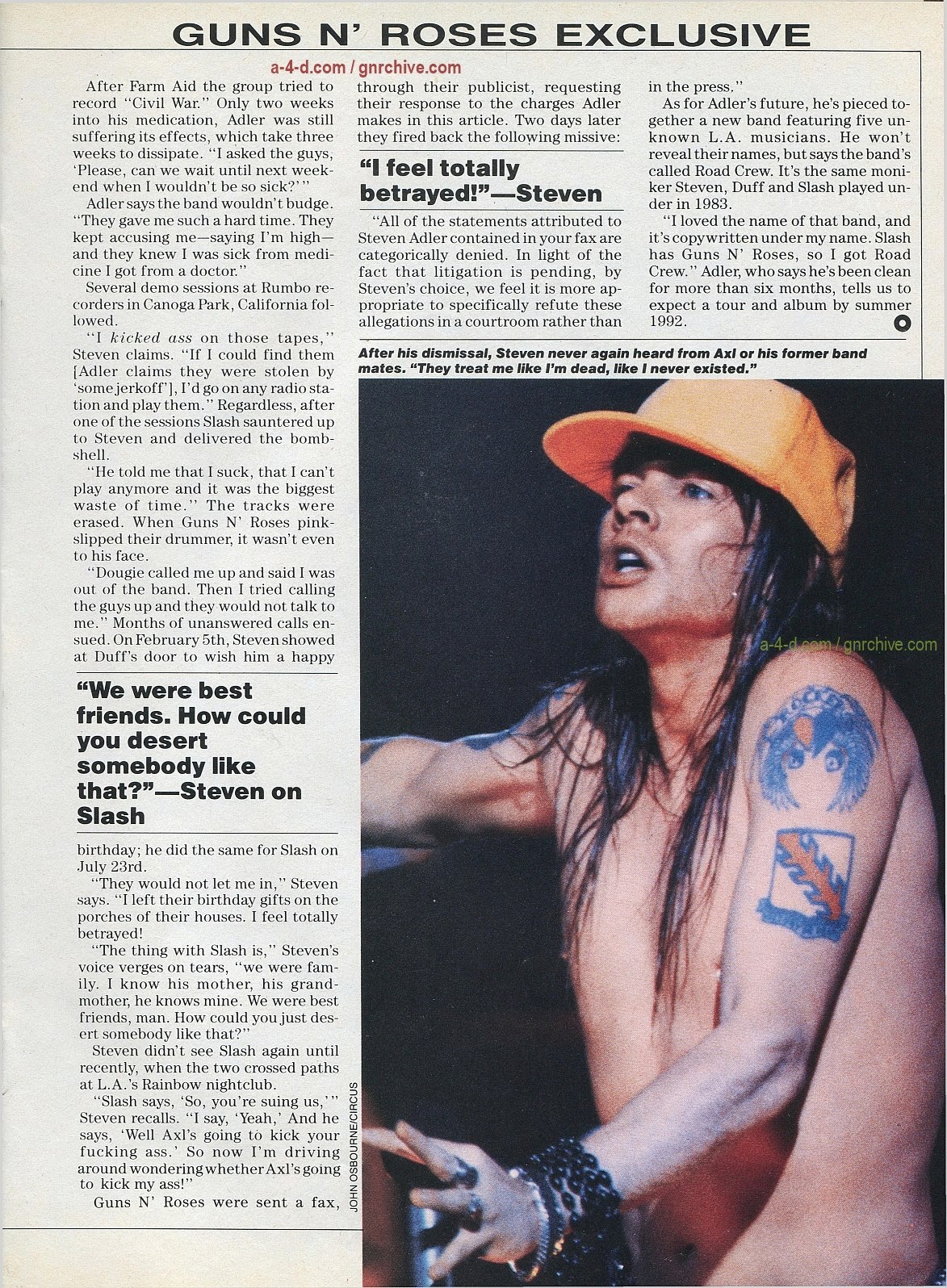 1991.10.31 - Circus - Axl Rose mocked/Fightin’ words from Vince Neil 1991-115