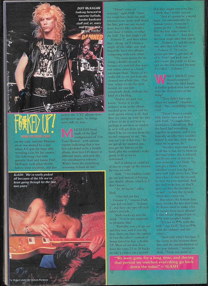 1991.07.27 - Kerrang - "We're Still F@*ked Up!" (Slash, Duff) 1991_010