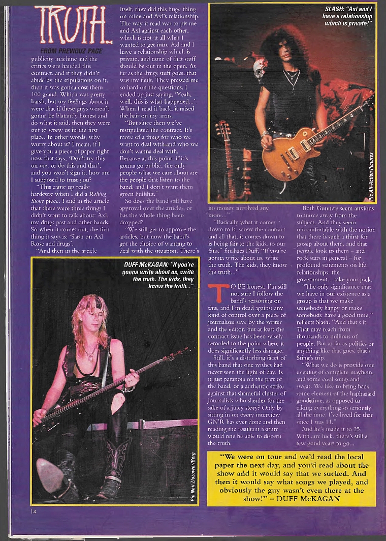 1991.08.03 - Kerrang - "The Kids They Know The Truth..." (Slash, Duff) 1991_017