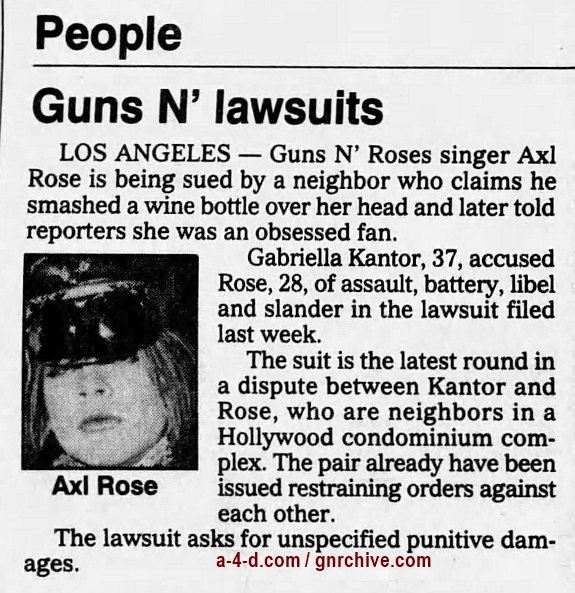 1991.01.31 - The Daily Press - Guns N' Lawsuits (Axl) 1991_026