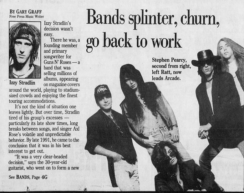 1993.02.14 - Detroit Free Press - Bands splinter, churn, go back to work (Izzy) 1993_094