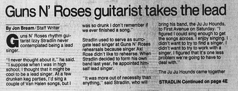 1993.02.26 - Star Tribune - Guns N’ Roses guitarist takes the lead (Izzy) 1993_098