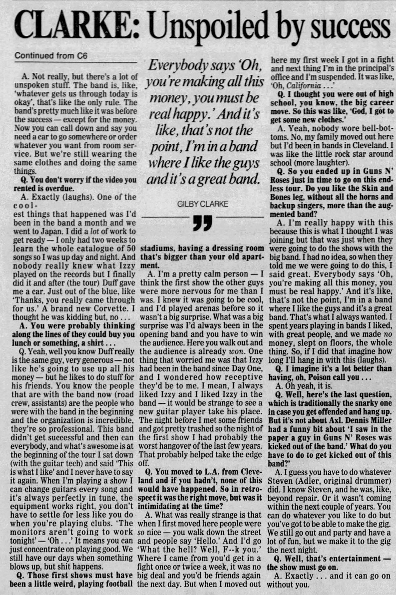 1993.03.30 - The Vancouver Sun - Guns N' Roses’ new axeman fired up for the big time (Gilby) 1993_112