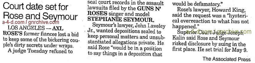 1993.12.23 - AP/The Galveston Daily News - Court date set for Rose and Seymour 1993_143