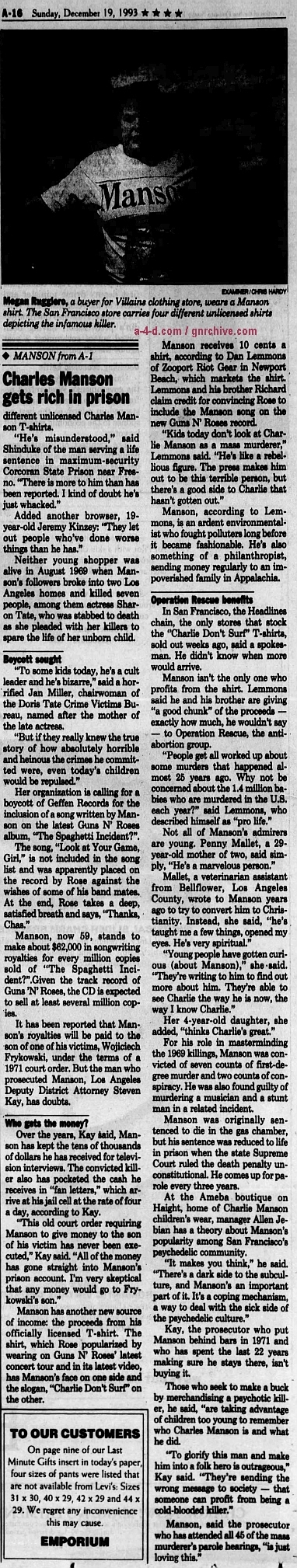 1993.12.19 - The San Francisco Examiner - New generation decides the mass murderer is cool 1993_148