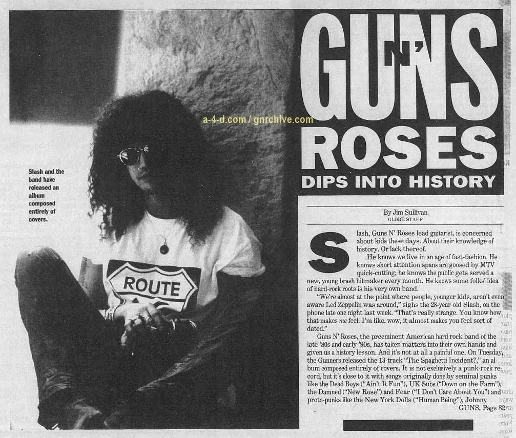 1993.11.26 - The Boston Globe - Guns N' Roses Dips Into History (Slash) 1993_151