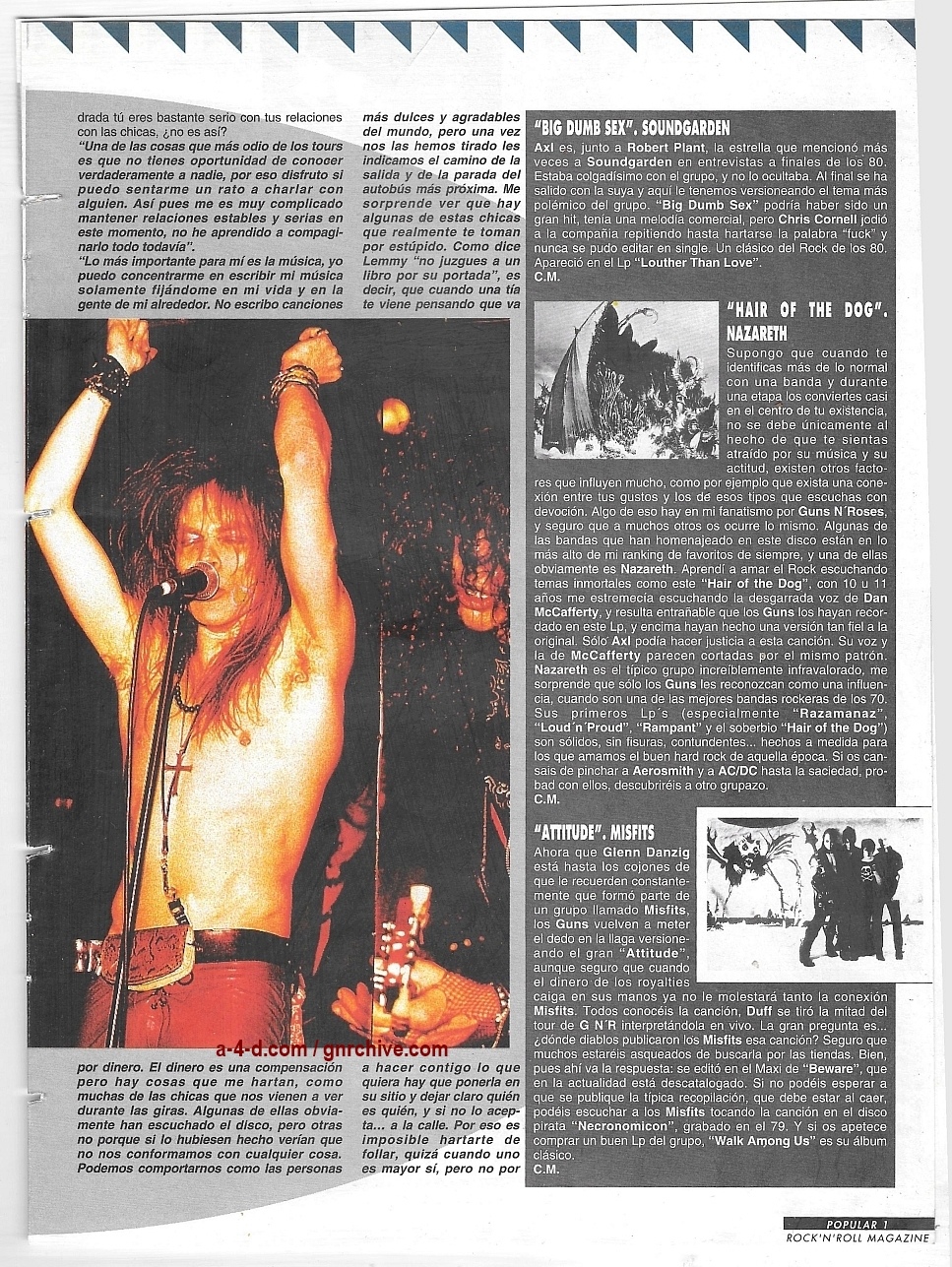 1994.01.DD - Popular 1 - Guns N' Roses Pay Tribute To Their Heroes (Duff) 1993_160