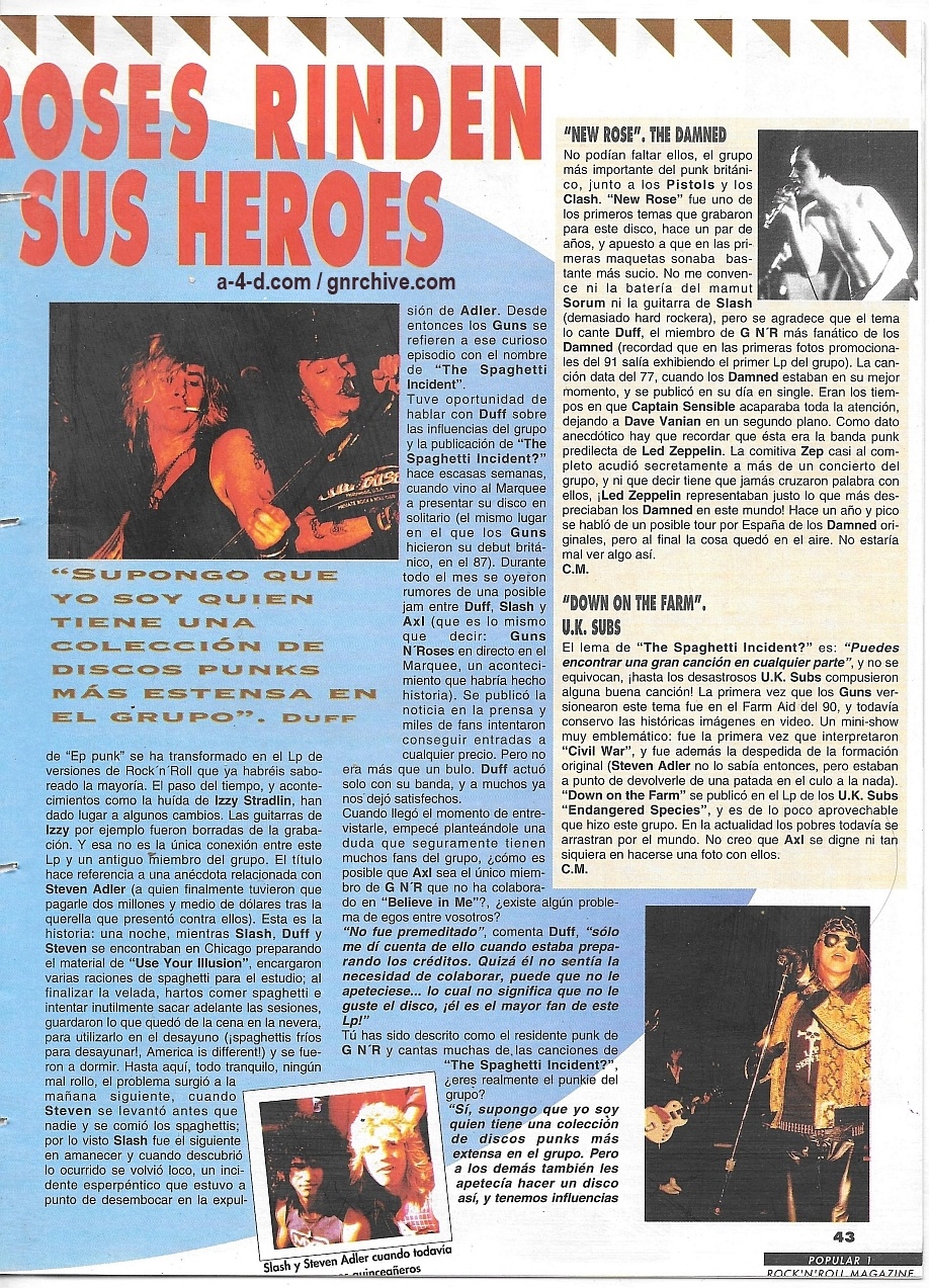 1994.01.DD - Popular 1 - Guns N' Roses Pay Tribute To Their Heroes (Duff) 1993_169