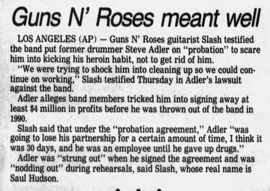 1993.08.21 - Star Phoenix - Slash says Adler put on ‘probation’ 1993_190