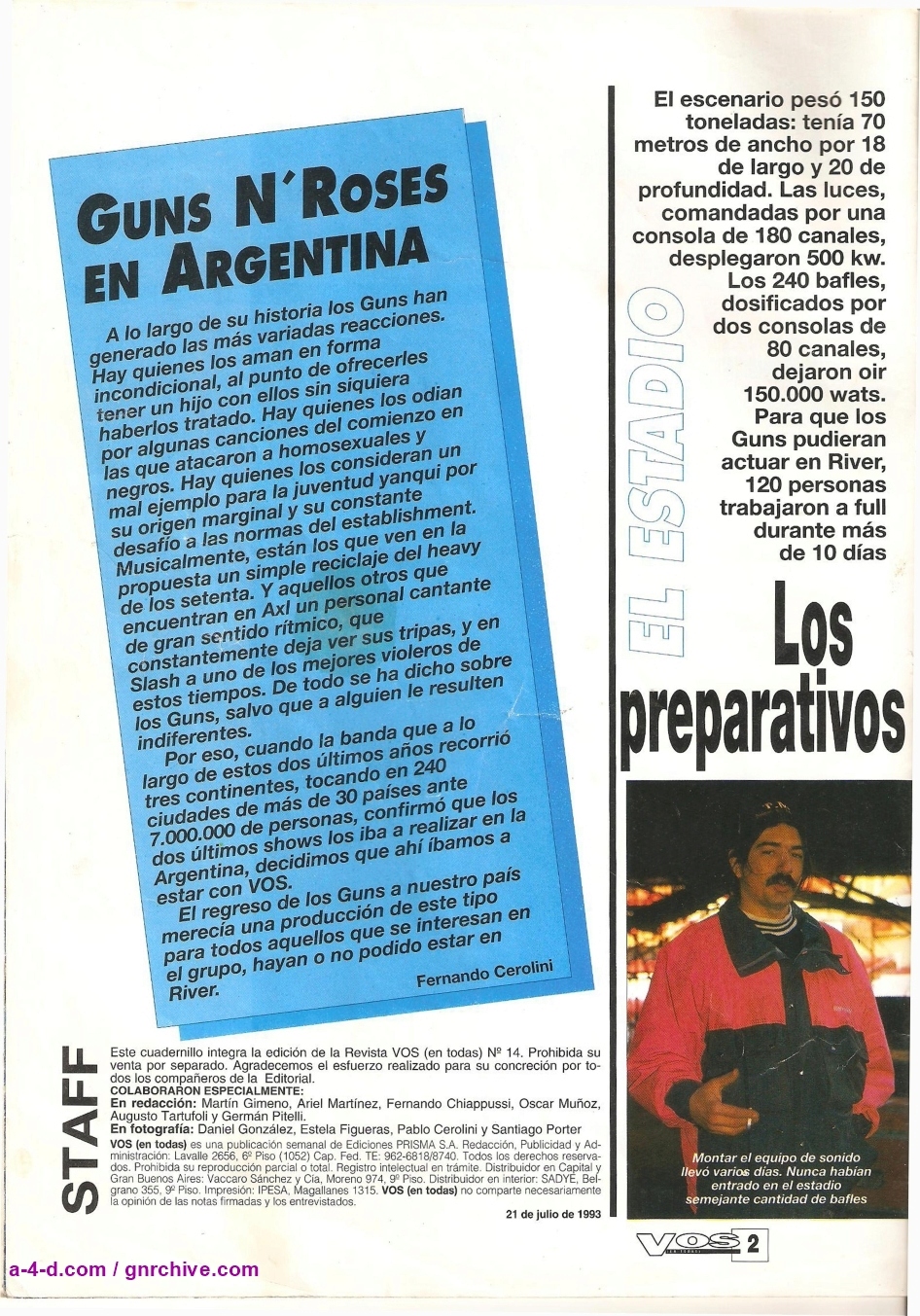 1993.07.21 - Vos En Todas Magazine - Guns N' Roses In Argentina 1993_m10