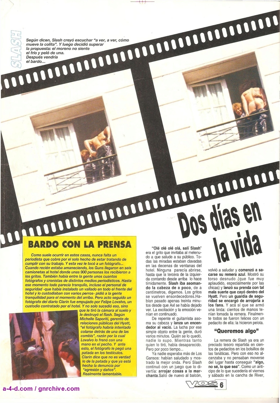 1993.07.21 - Vos En Todas Magazine - Guns N' Roses In Argentina 1993_m13