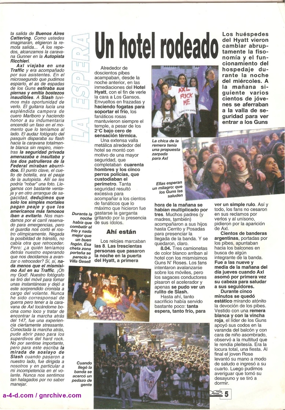 1993.07.21 - Vos En Todas Magazine - Guns N' Roses In Argentina 1993_m14