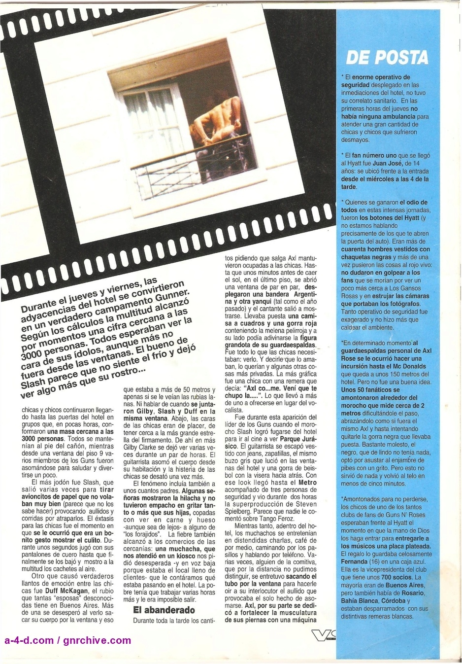 1993.07.21 - Vos En Todas Magazine - Guns N' Roses In Argentina 1993_m16