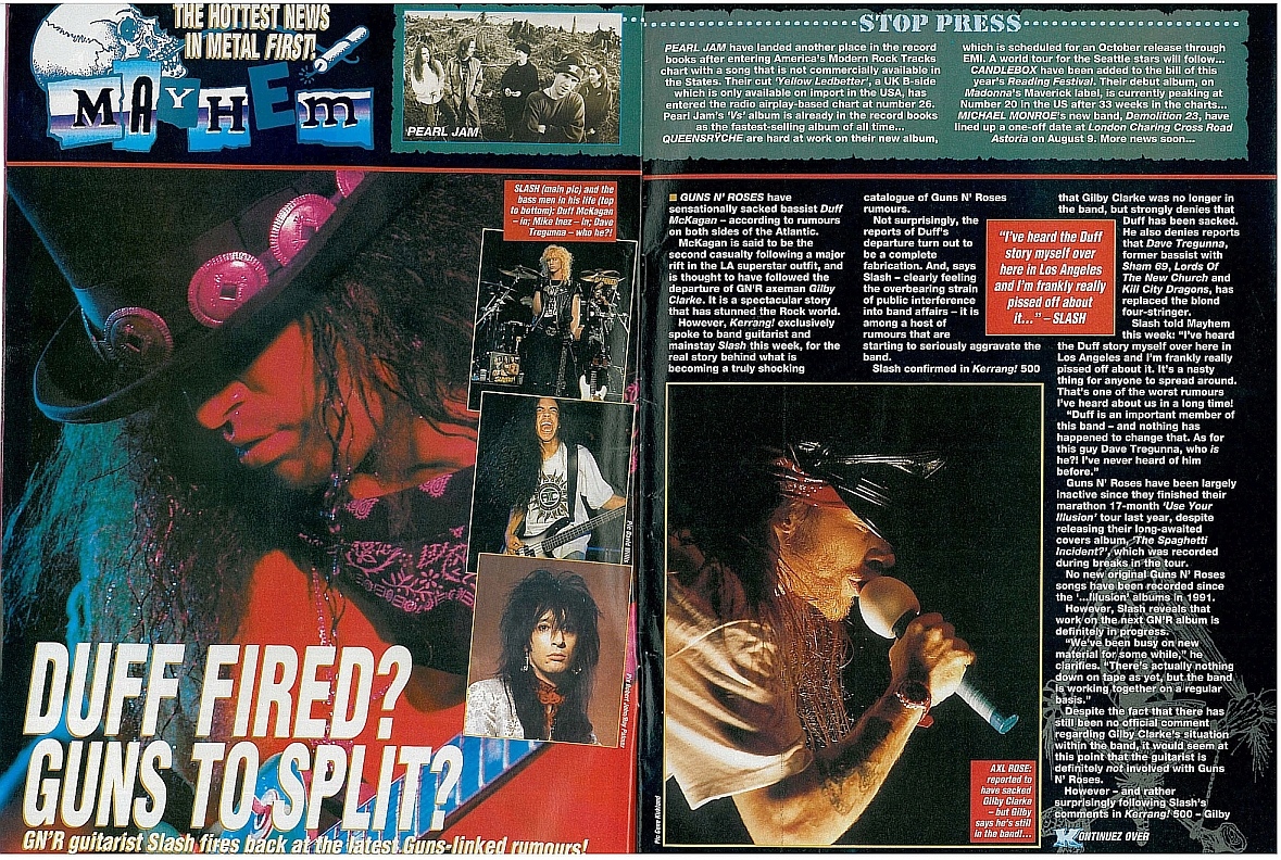 1994.07.16 - Kerrang - Duff Fired? Guns To Split? (Slash) 1994_032