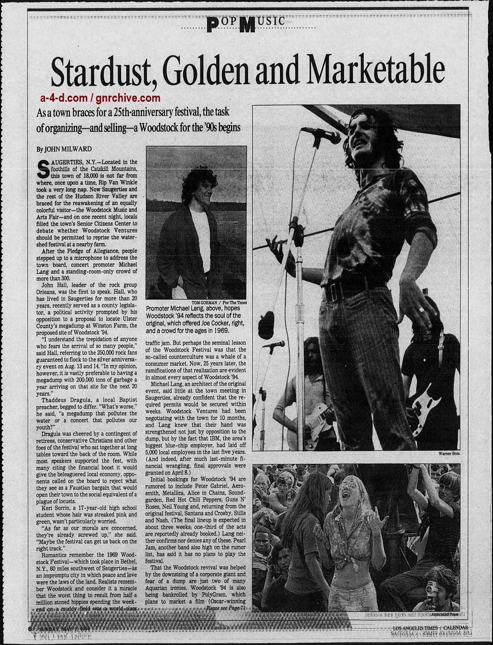 1994.04.21 - AP/Press and Sun Bulletin - Woodstock II acts revealed 1994_048