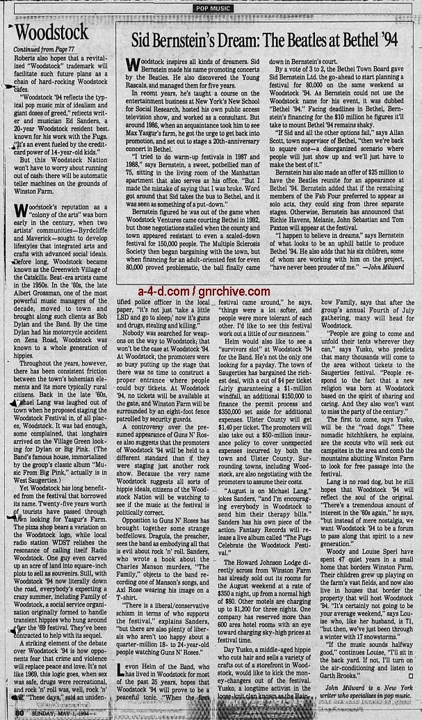 1994.04.21 - AP/Press and Sun Bulletin - Woodstock II acts revealed 1994_049